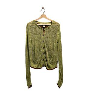 Matilda Jane Green Button-Up Women's Sweater
